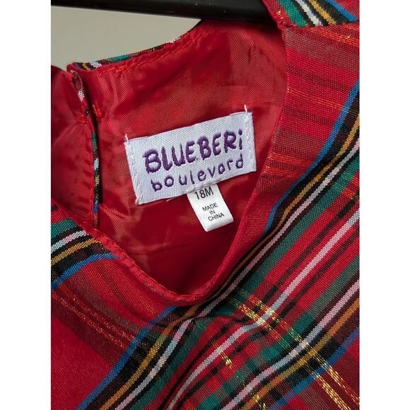 Plaid Holiday Baby Girl Dress 18 Months Festive Christmas Dress Red Green White - Picture 5 of 11